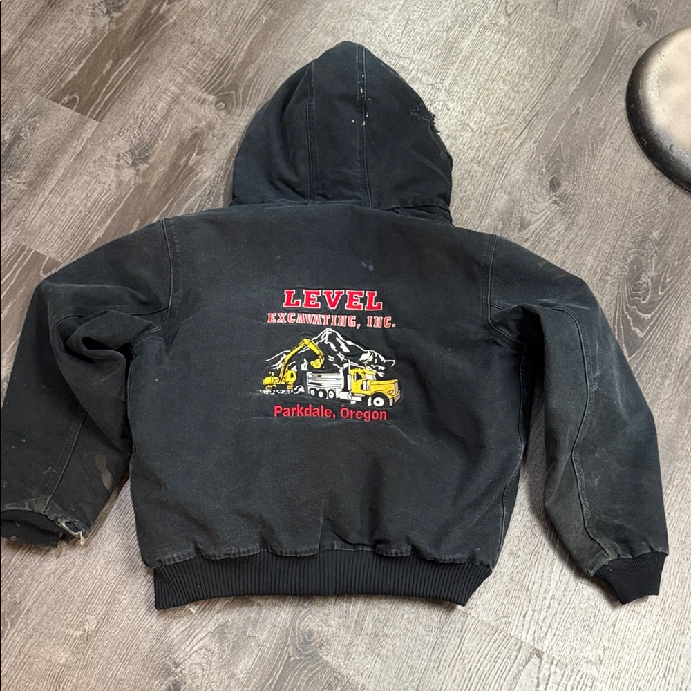 Carhartt Black Hooded Jacket with Graphic